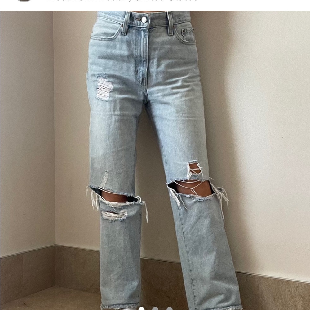 Urban Outfitters Straight Leg Distressed Jeans